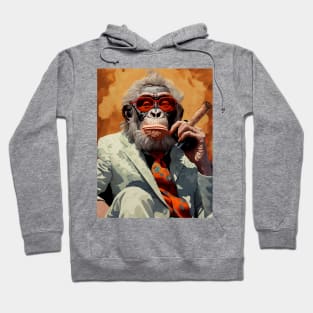 Cigar Smoking Orangutan: Sophisticated Orangutan Charm Hoodie